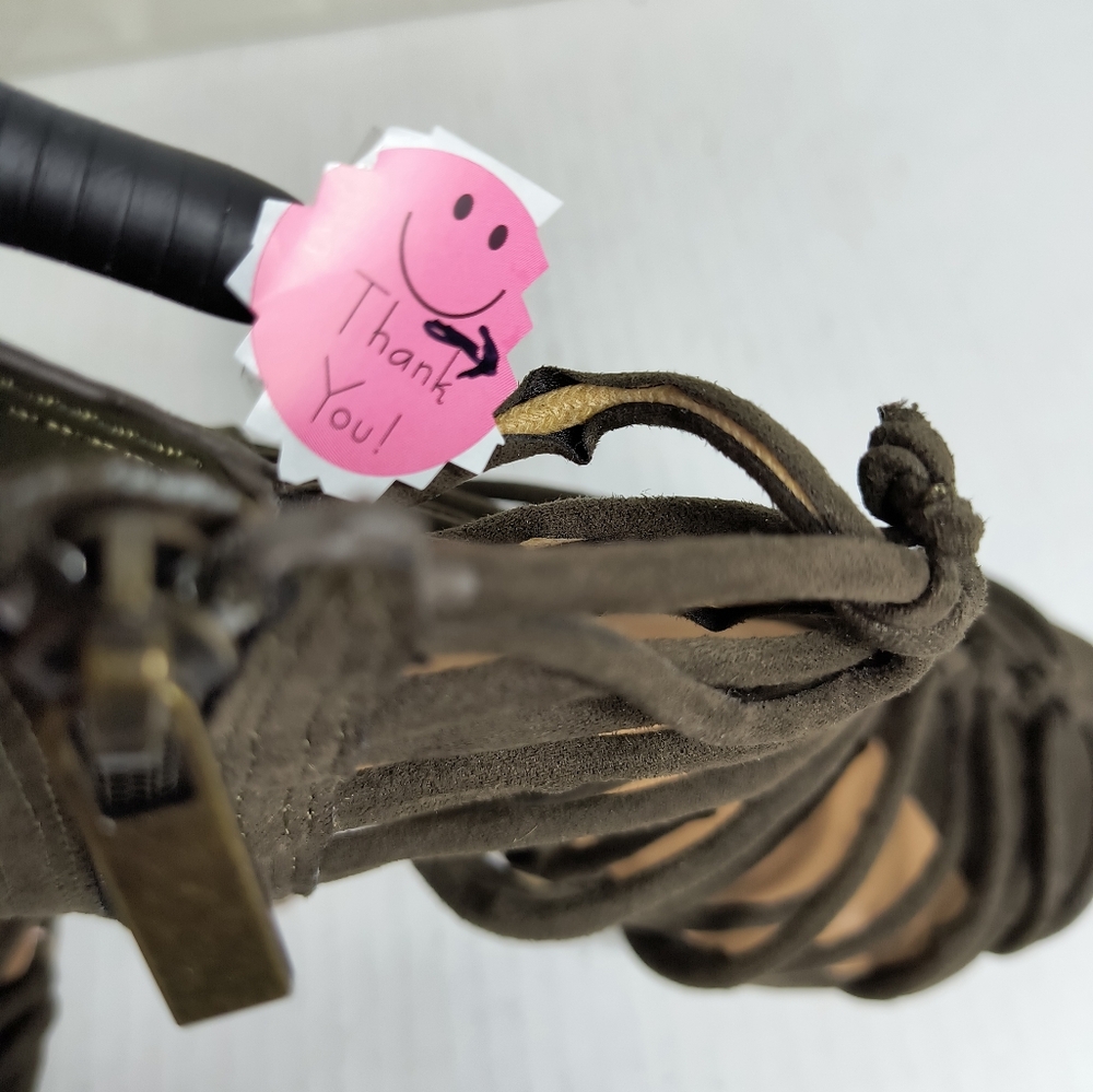 BAMBOO Stash 7 Dark Green Heel and Open-Toe Design - Picture 7 of 11